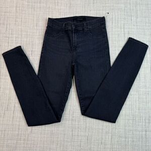 J Brand Women's High‎ Rise Skinny Jeans Dark Wash Organic Cotton Size 24